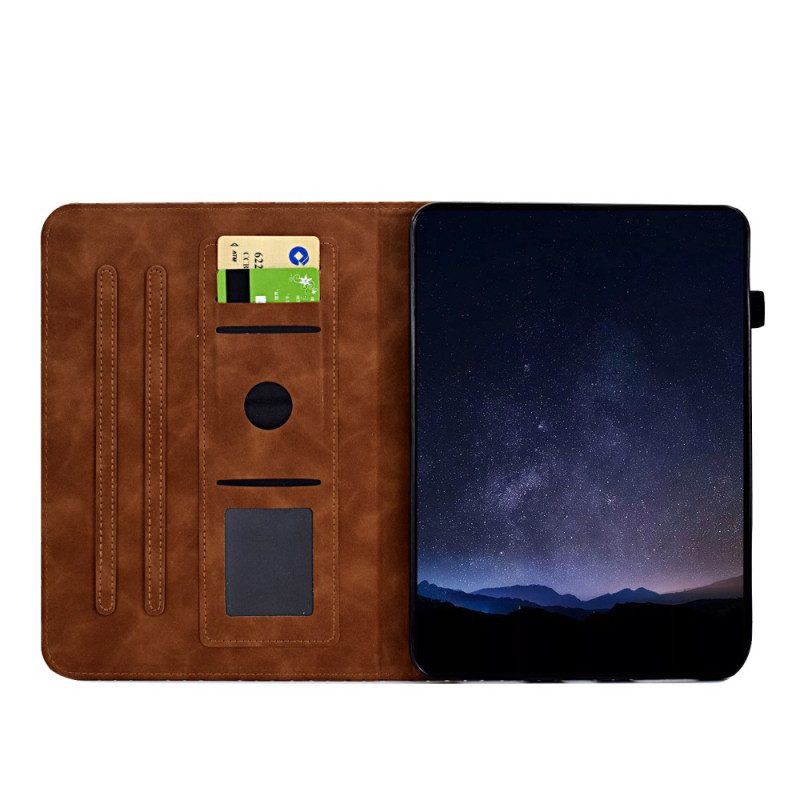 Fodral Samsung Galaxy Tab S11 Geometriskt Mönster Med Mockaeffekt