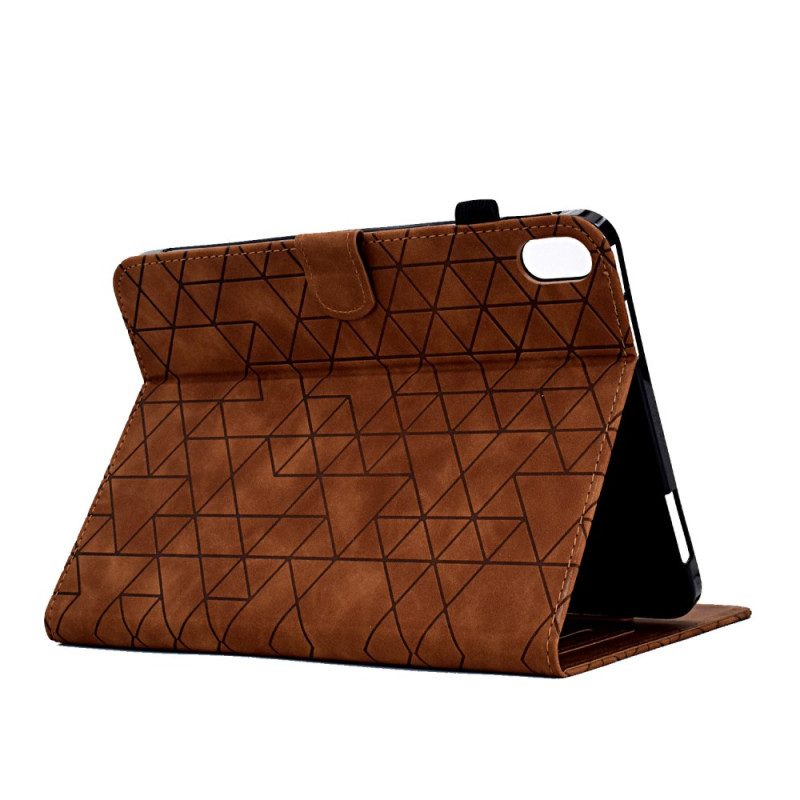 Fodral Samsung Galaxy Tab S11 Geometriskt Mönster Med Mockaeffekt