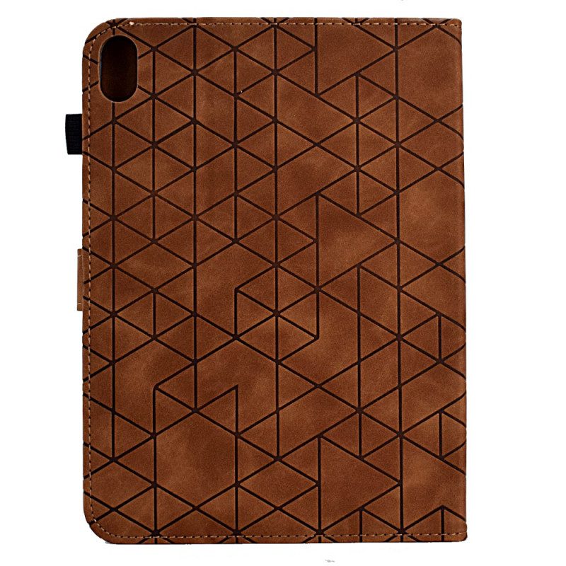Fodral Samsung Galaxy Tab S11 Geometriskt Mönster Med Mockaeffekt