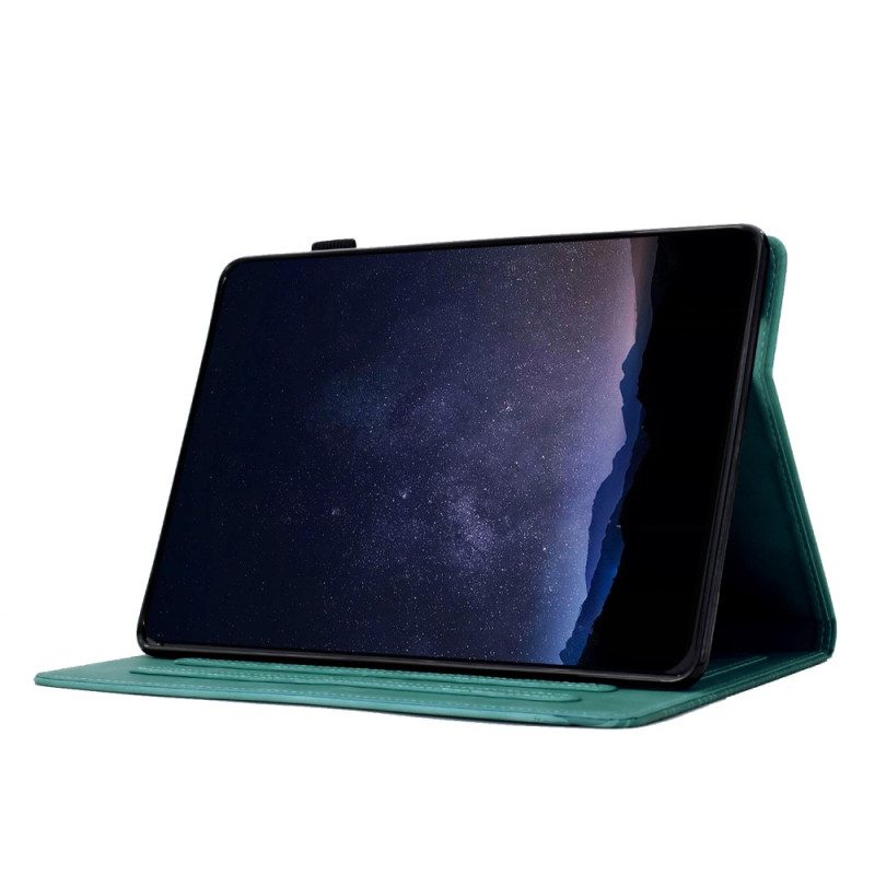 Fodral Samsung Galaxy Tab S11 Kattmotiv Med Mockaeffekt
