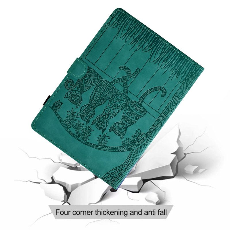 Fodral Samsung Galaxy Tab S11 Kattmotiv Med Mockaeffekt