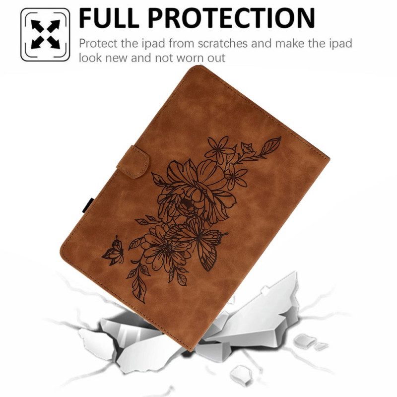 Fodral Samsung Galaxy Tab S11 Mockablomma- Och Fjärilseffekt