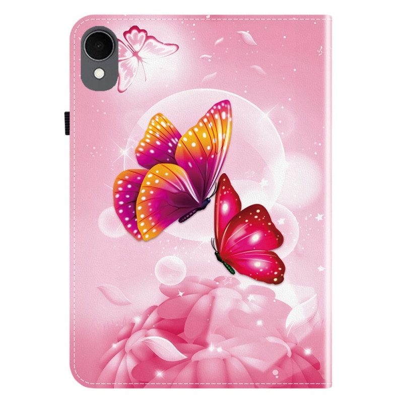 Fodral Samsung Galaxy Tab S11 Rosa Fjärilar