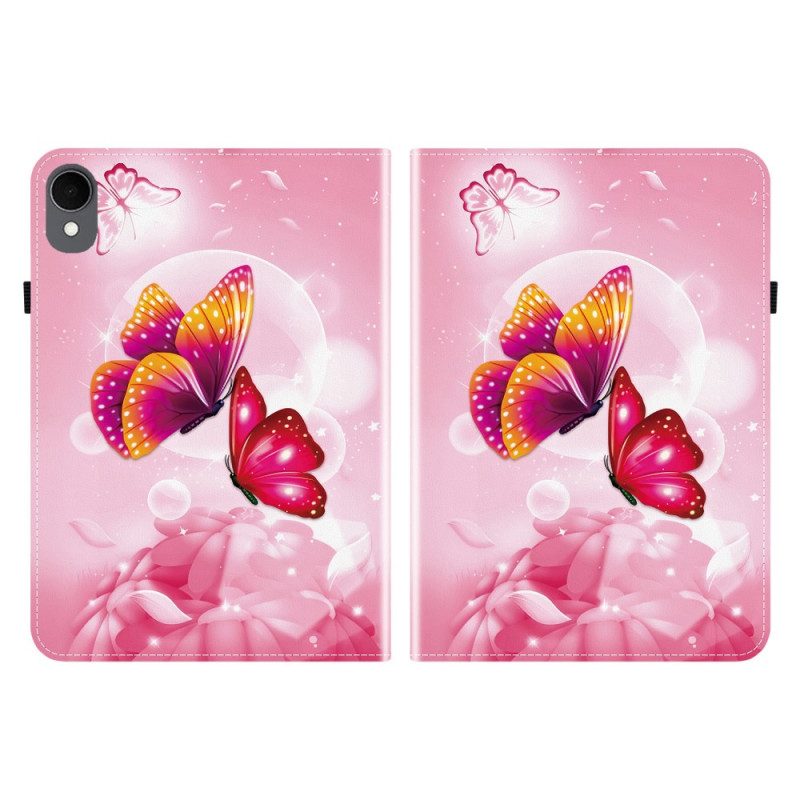 Fodral Samsung Galaxy Tab S11 Rosa Fjärilar