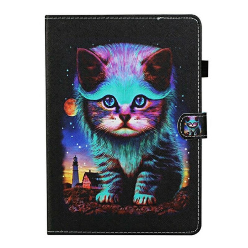 Fodral Samsung Galaxy Tab S8 / Tab S7 Elektrisk Katt