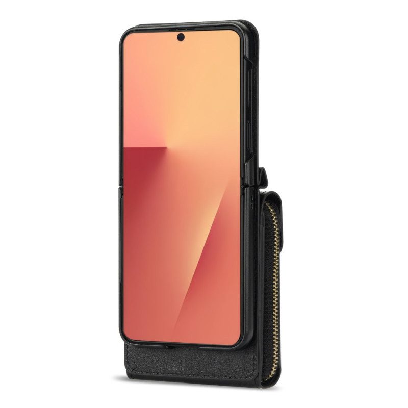 Fodral Samsung Galaxy Z Flip 7 Dragkedja-plånbok Och Axelrem