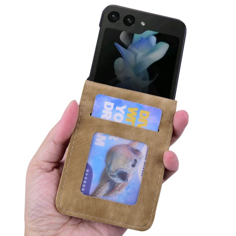 Fodral Samsung Galaxy Z Flip 7 Fe Korthållare Med Kattmotiv
