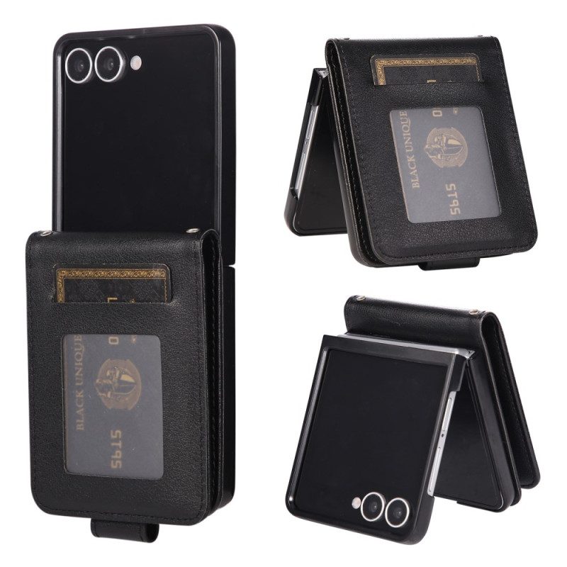 Fodral Samsung Galaxy Z Flip 7 Korthållare I Konstläder