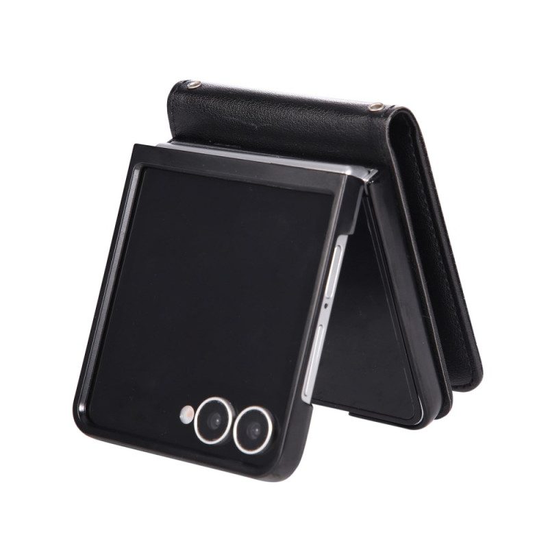 Fodral Samsung Galaxy Z Flip 7 Korthållare I Konstläder