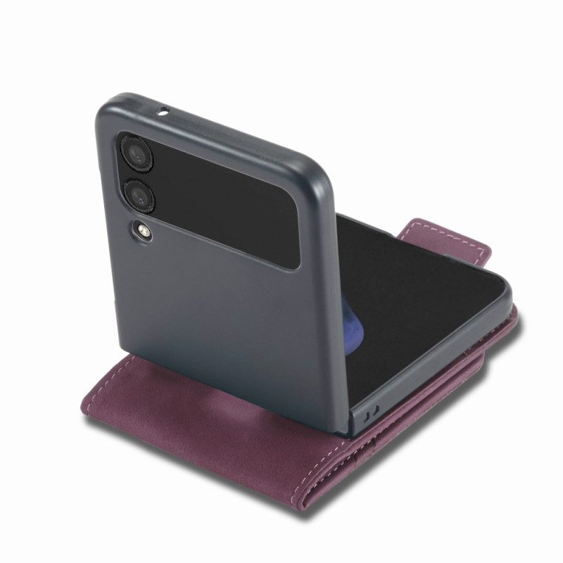 Folio-fodral Fodral För Samsung Galaxy Z Flip 4 Läderfodral Lädereffekt Forwenw