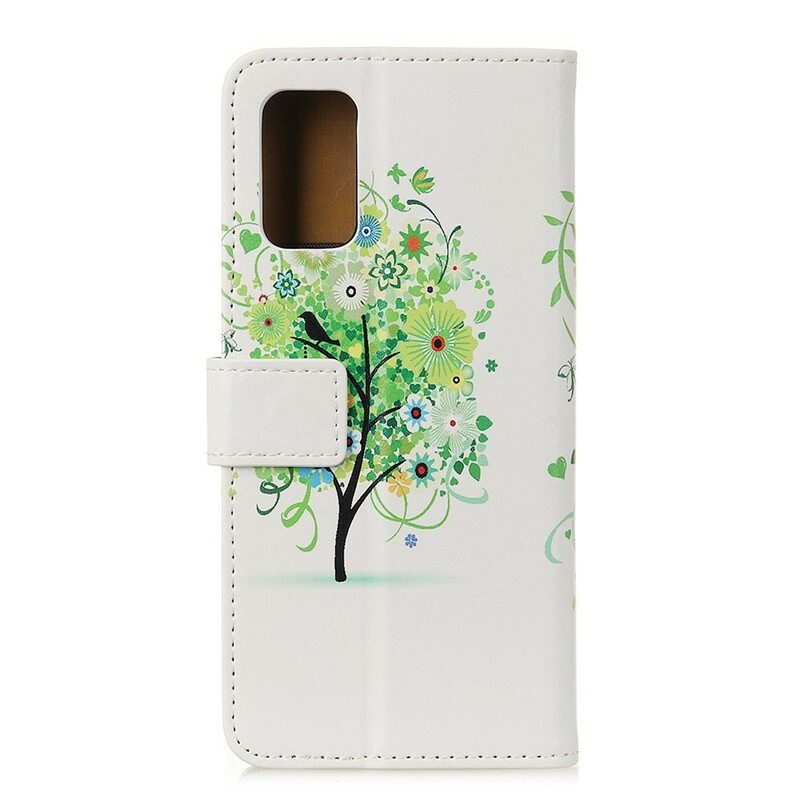 Folio-fodral För Samsung Galaxy A02s Blommande Träd
