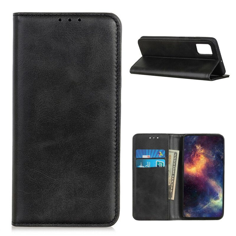 Folio-fodral För Samsung Galaxy A02s Läderfodral Elegance Split Läder