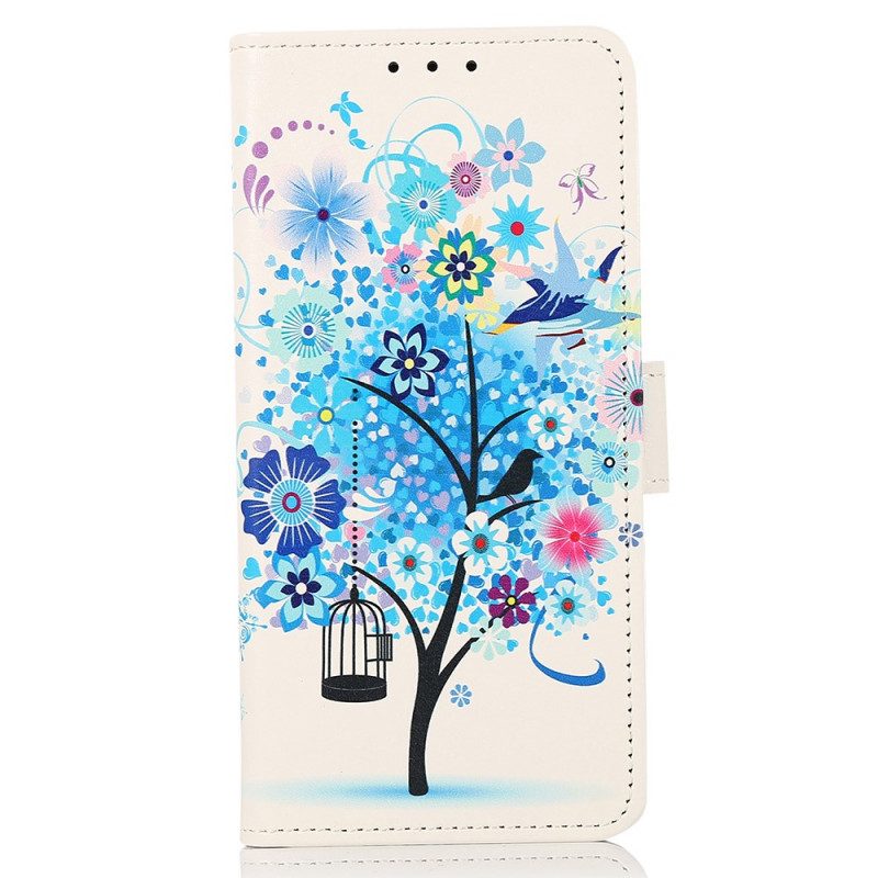 Folio-fodral För Samsung Galaxy A03 Blommande Träd