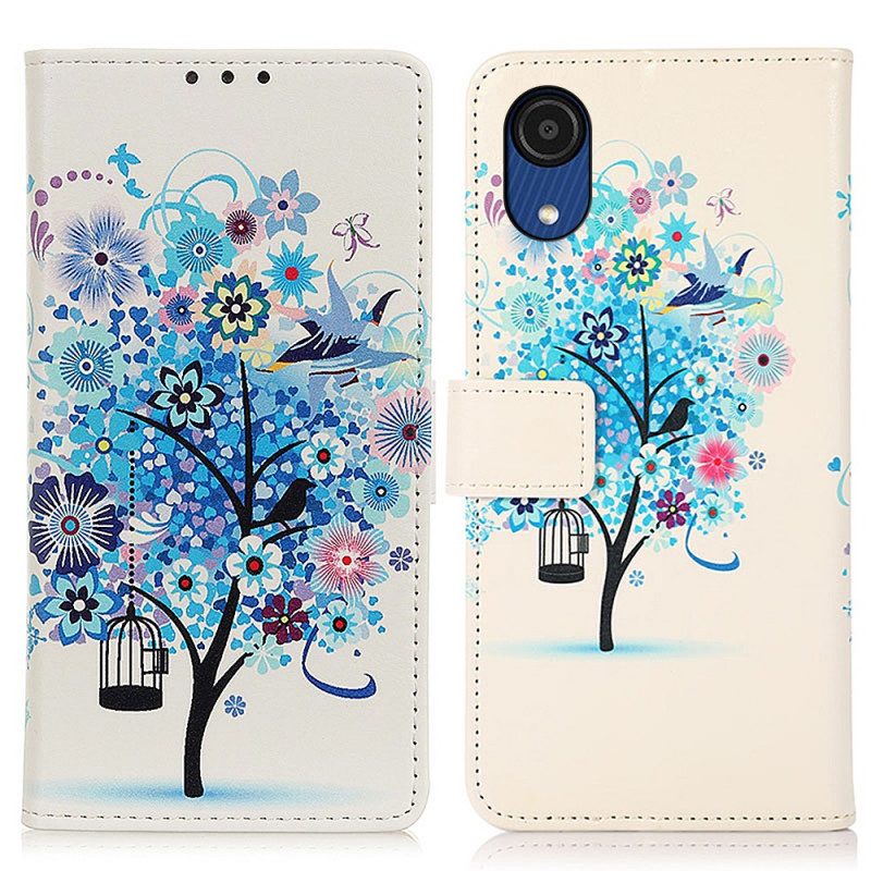 Folio-fodral För Samsung Galaxy A03 Core Blommande Träd