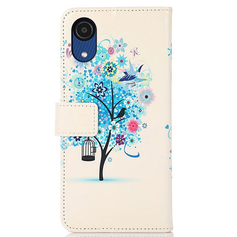Folio-fodral För Samsung Galaxy A03 Core Blommande Träd