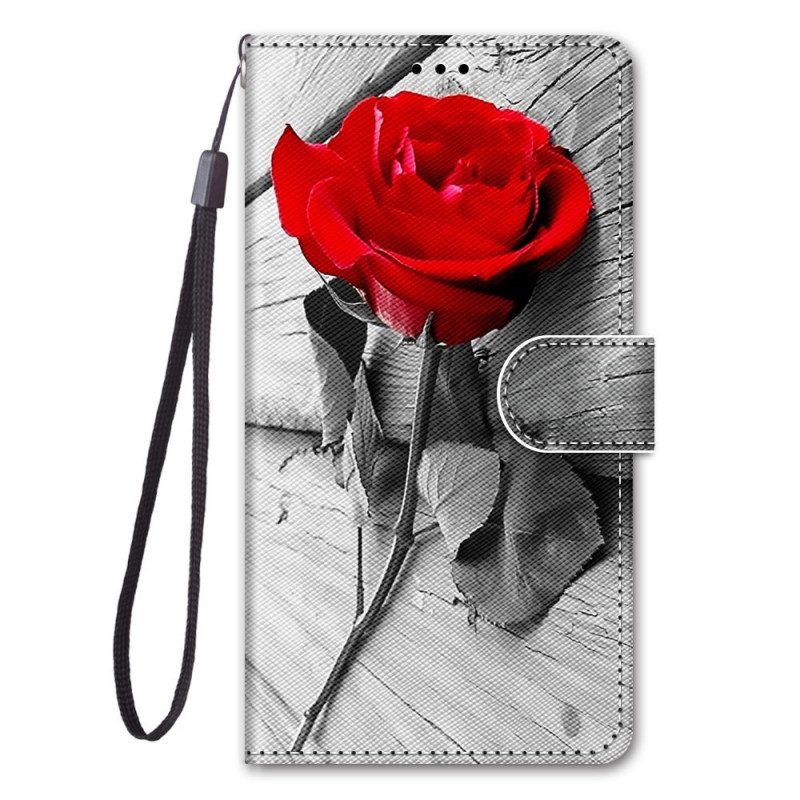 Folio-fodral För Samsung Galaxy A03 Core Med Kedjar Romantic Strappy Rose