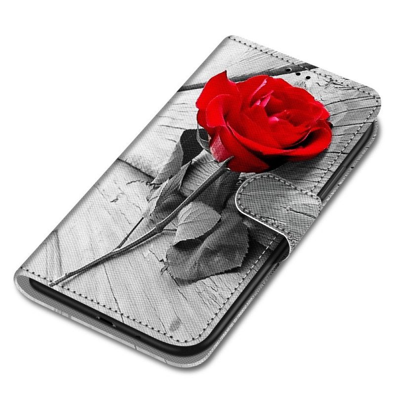 Folio-fodral För Samsung Galaxy A03 Core Med Kedjar Romantic Strappy Rose