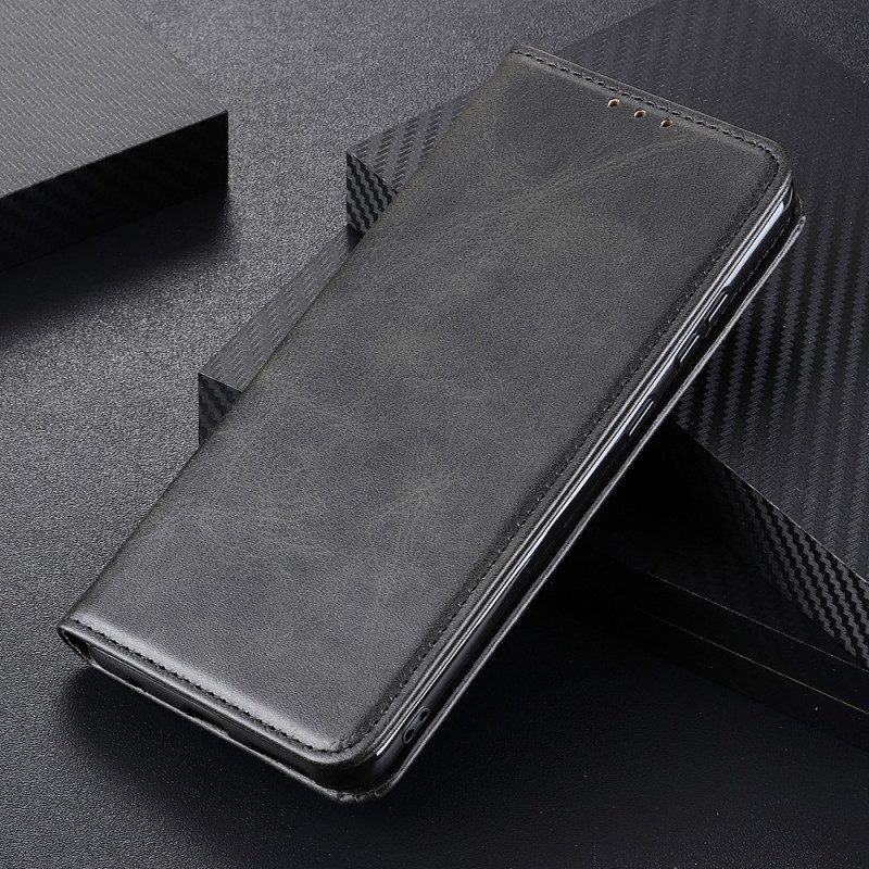 Folio-fodral För Samsung Galaxy A03s Läderfodral Elegance Split Läder