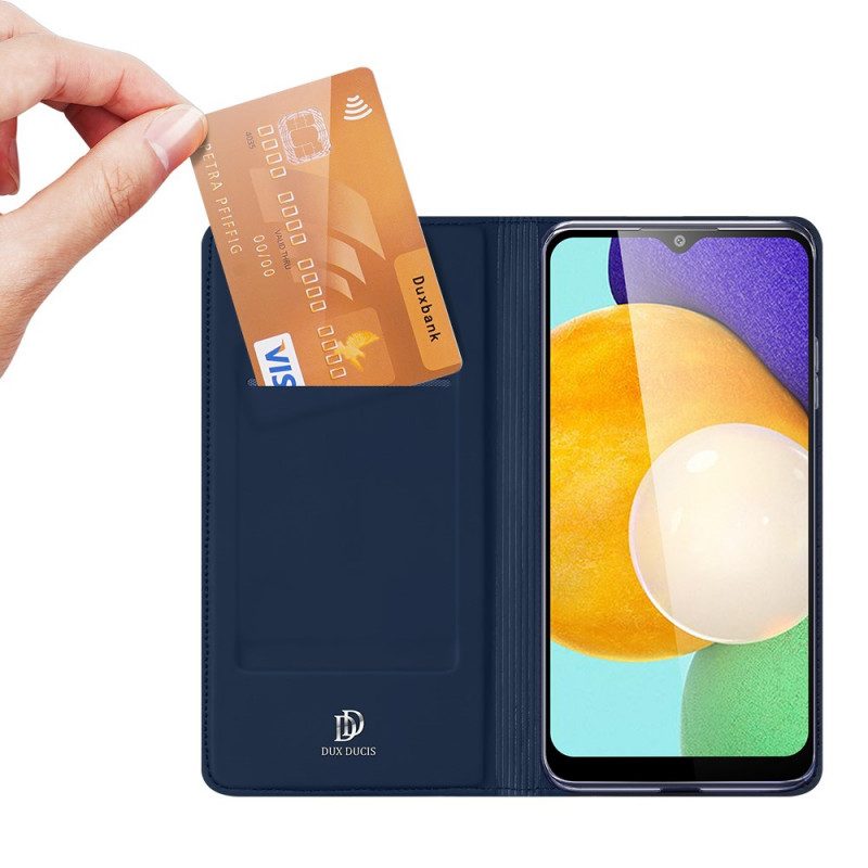 Folio-fodral För Samsung Galaxy A03s Läderfodral Skin Pro Dux Ducis