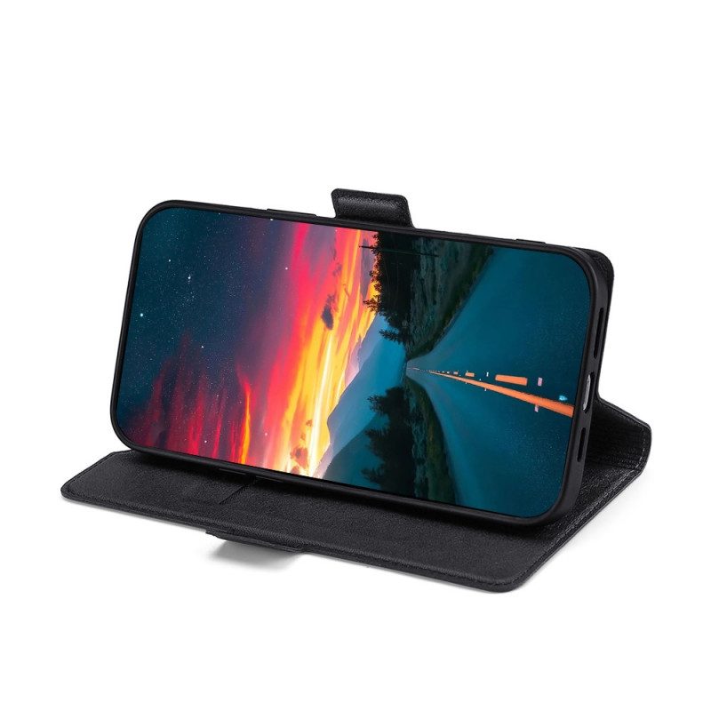 Folio-fodral För Samsung Galaxy A03s Läderfodral Vintage Läderstil