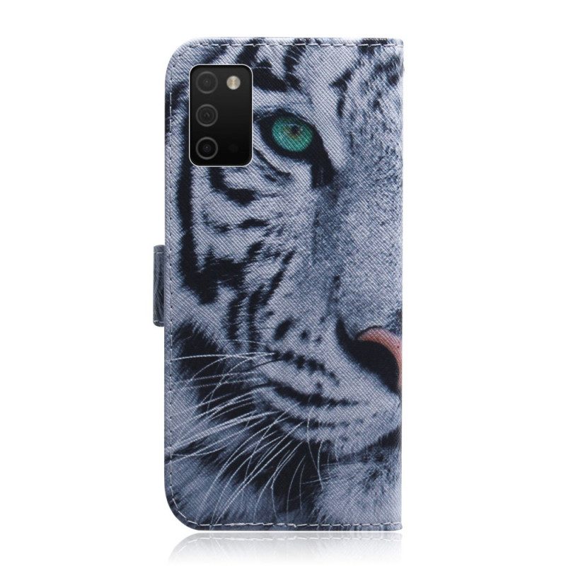 Folio-fodral För Samsung Galaxy A03s Tigeransikte