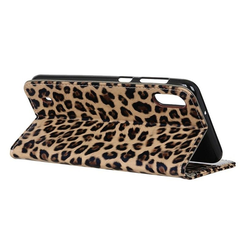 Folio-fodral För Samsung Galaxy A10 Leopard