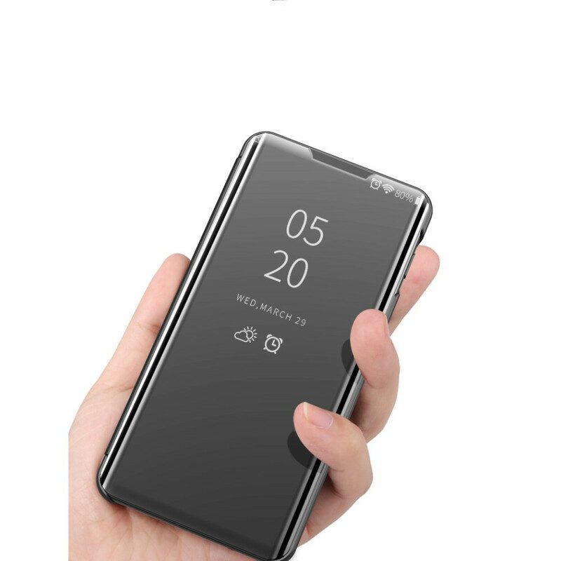 Folio-fodral För Samsung Galaxy A10s Läderfodral Spegel