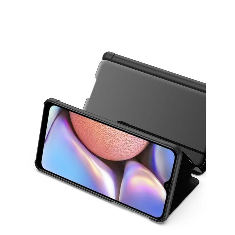 Folio-fodral För Samsung Galaxy A10s Läderfodral Spegel