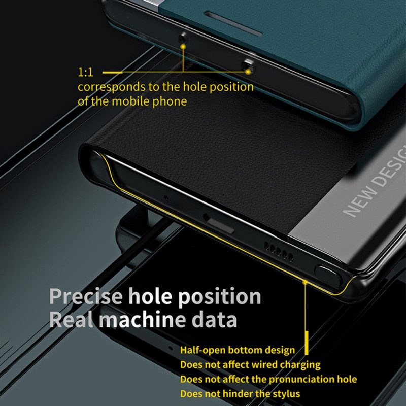 Folio-fodral För Samsung Galaxy A12 / M12 Läderfodral Konfektläder