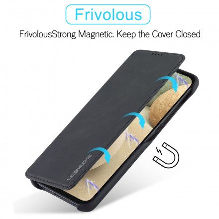 Folio-fodral För Samsung Galaxy A12 / M12 Läderfodral Lc.imeeke Enkel Lädereffekt