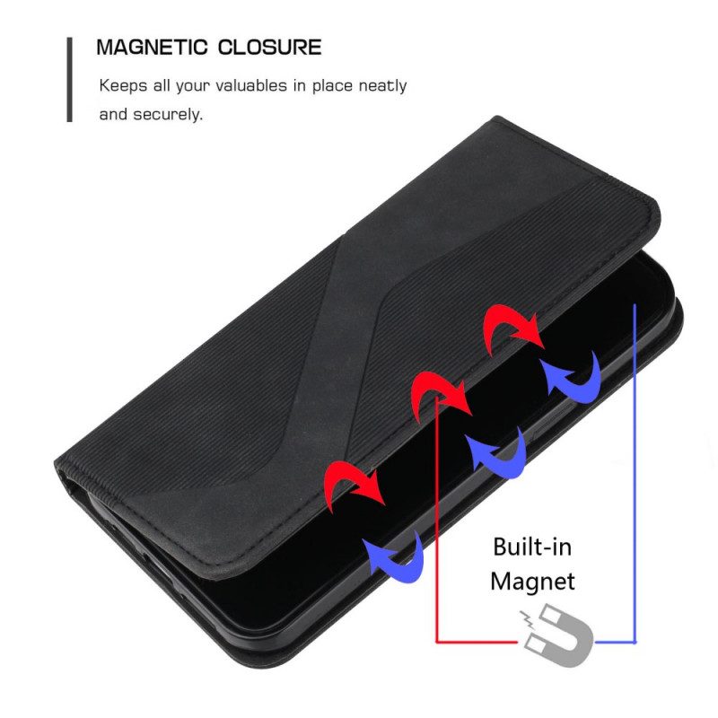 Folio-fodral För Samsung Galaxy A12 / M12 Läderfodral S-design Läderstil