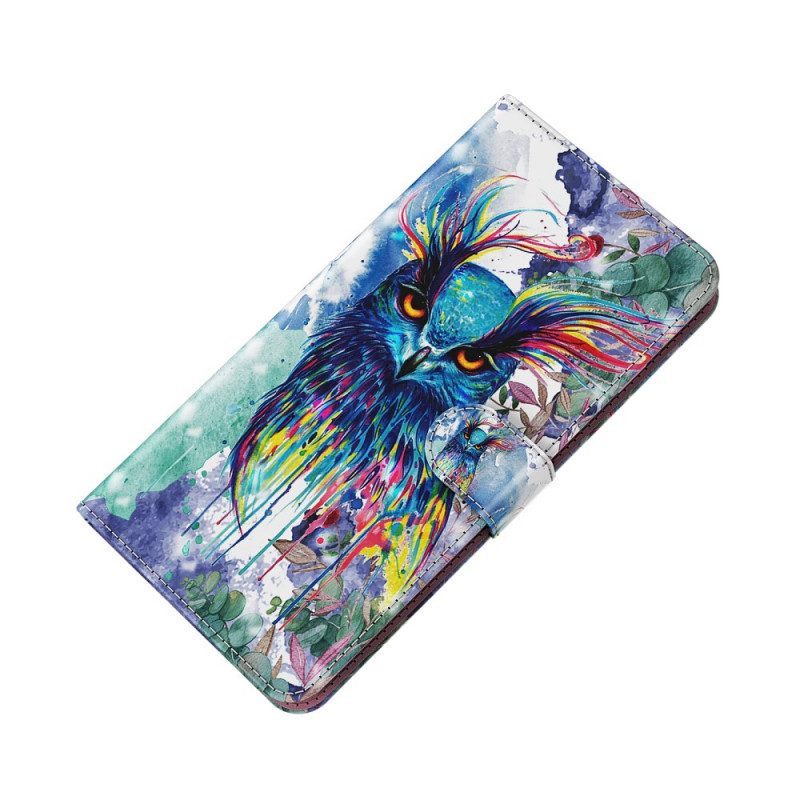 Folio-fodral För Samsung Galaxy A13 5G Akvarellfågel