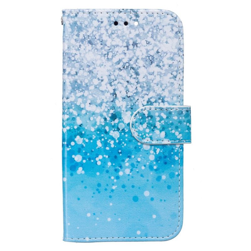 Folio-fodral För Samsung Galaxy A13 5G Blå Glittergradient