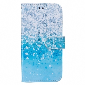 Folio-fodral För Samsung Galaxy A13 5G Blå Glittergradient