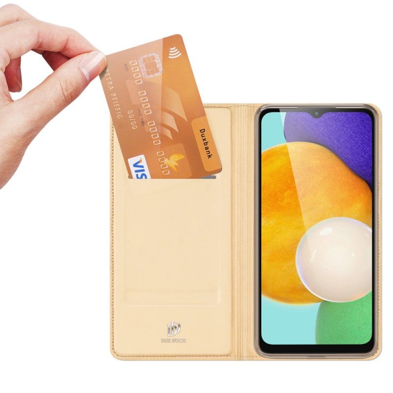 Folio-fodral För Samsung Galaxy A13 5G Läderfodral Dux Ducis Pro Skin