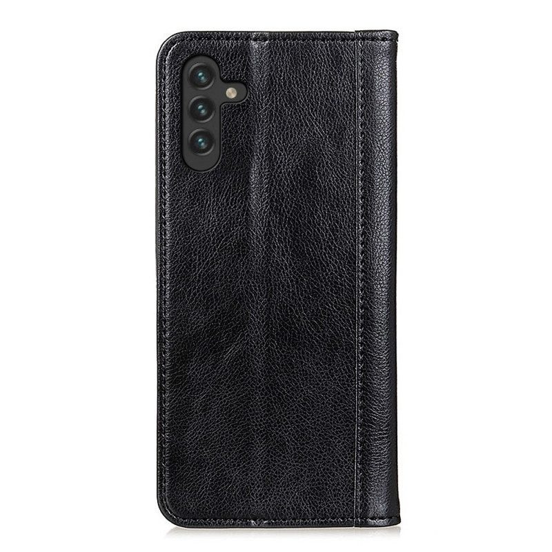 Folio-fodral För Samsung Galaxy A13 5G Läderfodral Elegance Split Litchi Läder