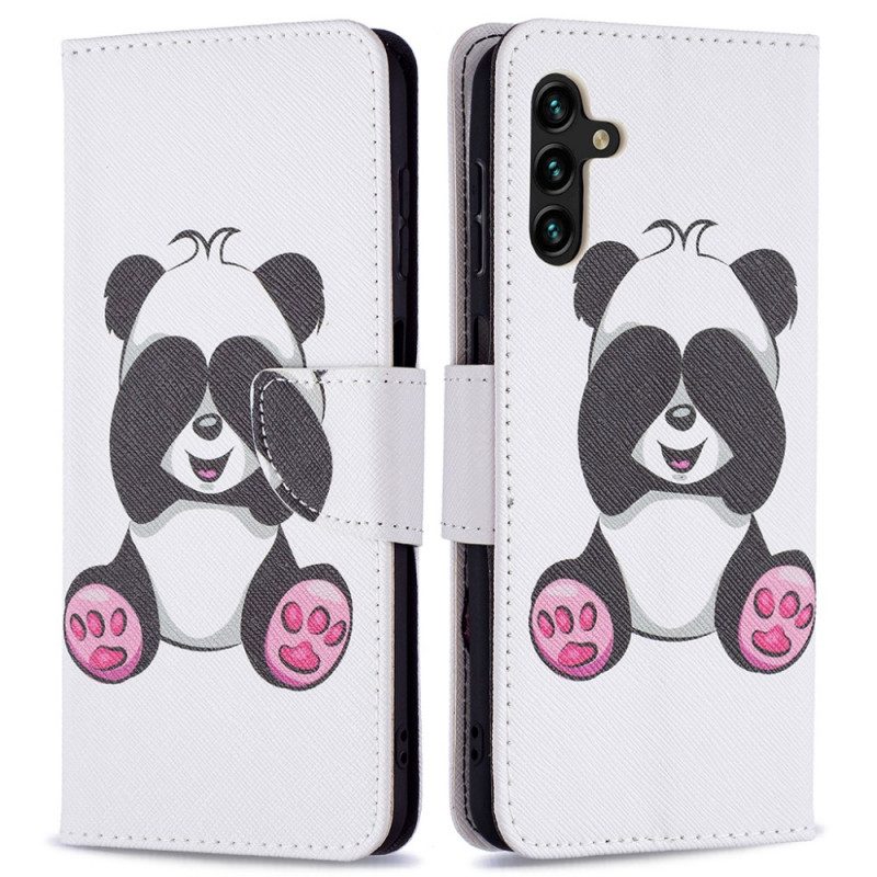 Folio-fodral För Samsung Galaxy A13 5G Panda Kul