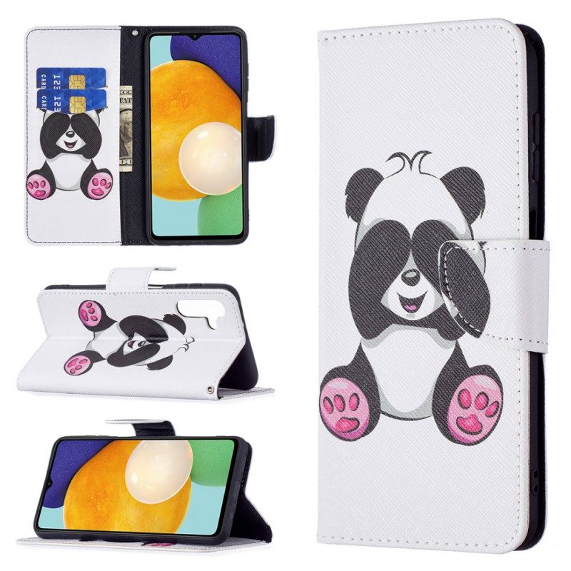Folio-fodral För Samsung Galaxy A13 5G Panda Kul