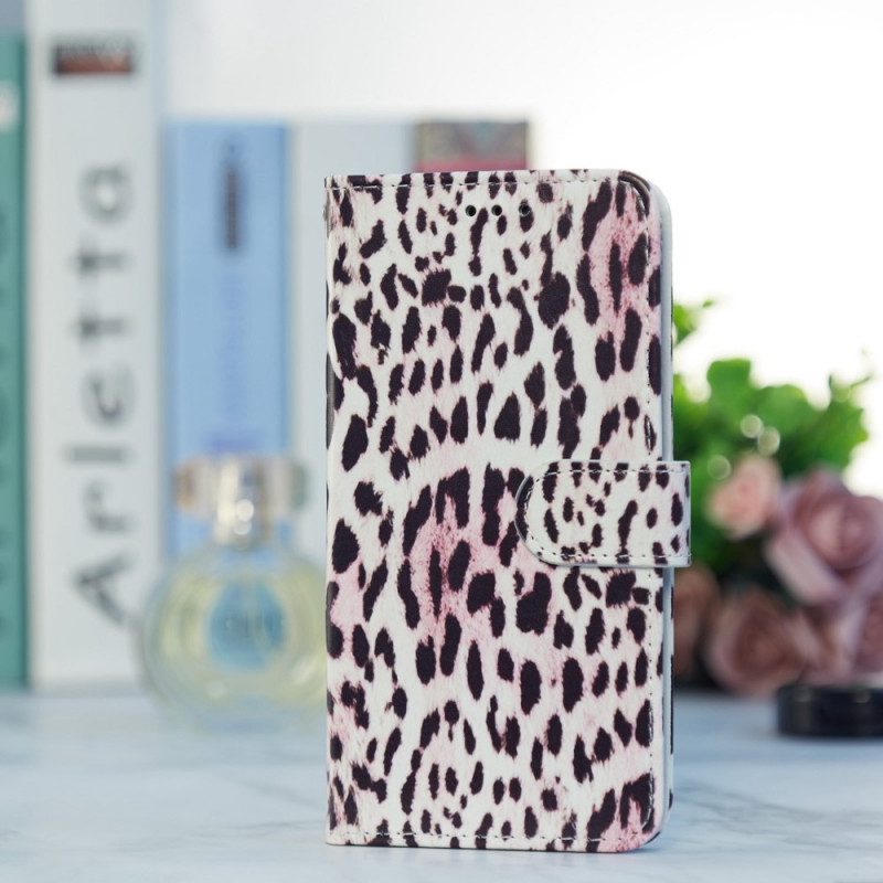 Folio-fodral För Samsung Galaxy A13 Leopardtryck