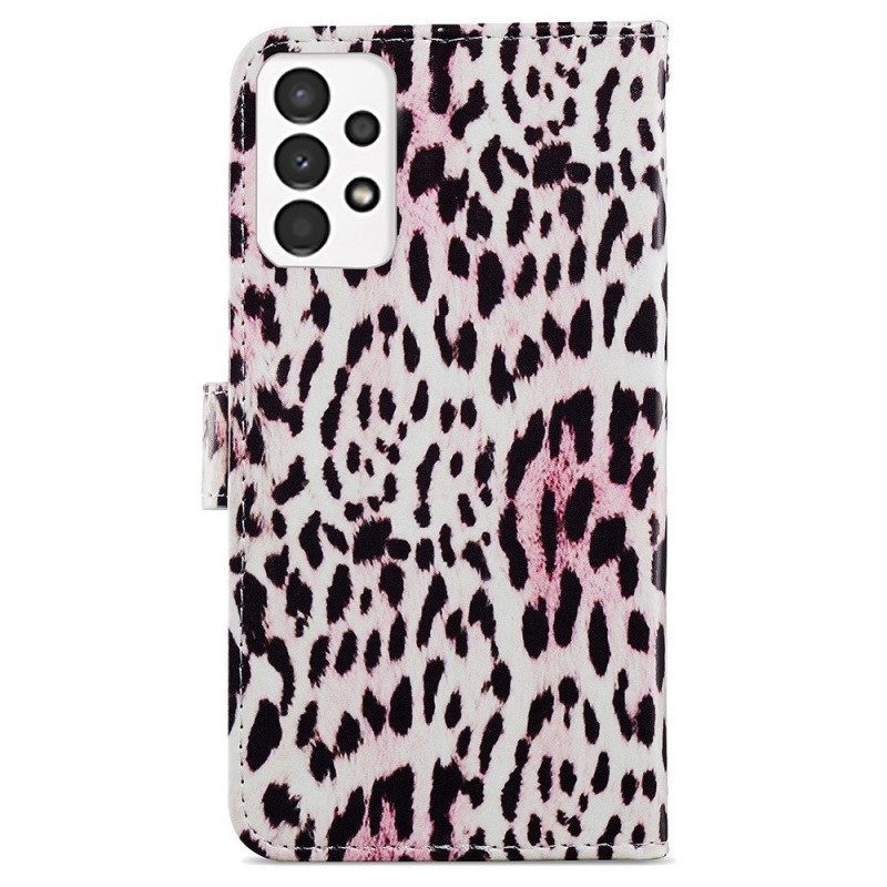 Folio-fodral För Samsung Galaxy A13 Leopardtryck