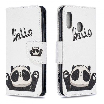 Folio-fodral För Samsung Galaxy A20e Hej Panda