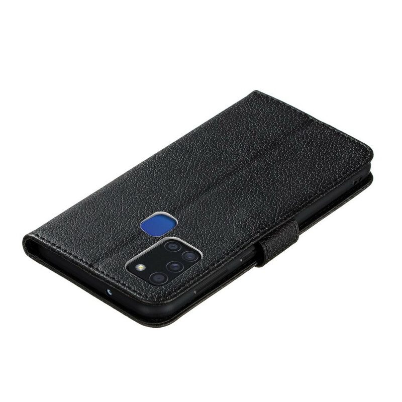 Folio-fodral För Samsung Galaxy A21s Faux Leather Lev Din Dröm