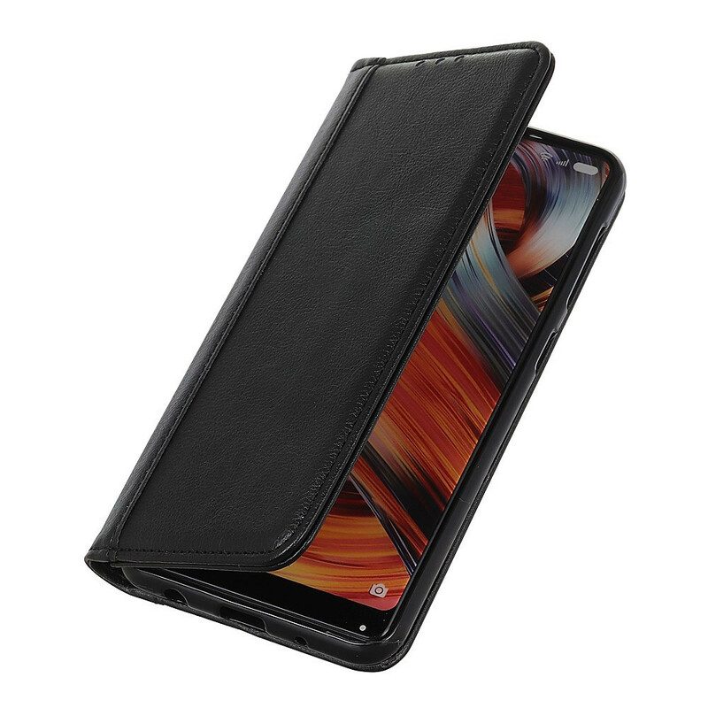 Folio-fodral För Samsung Galaxy A21s Läderfodral Elegance Split Litchi Läder