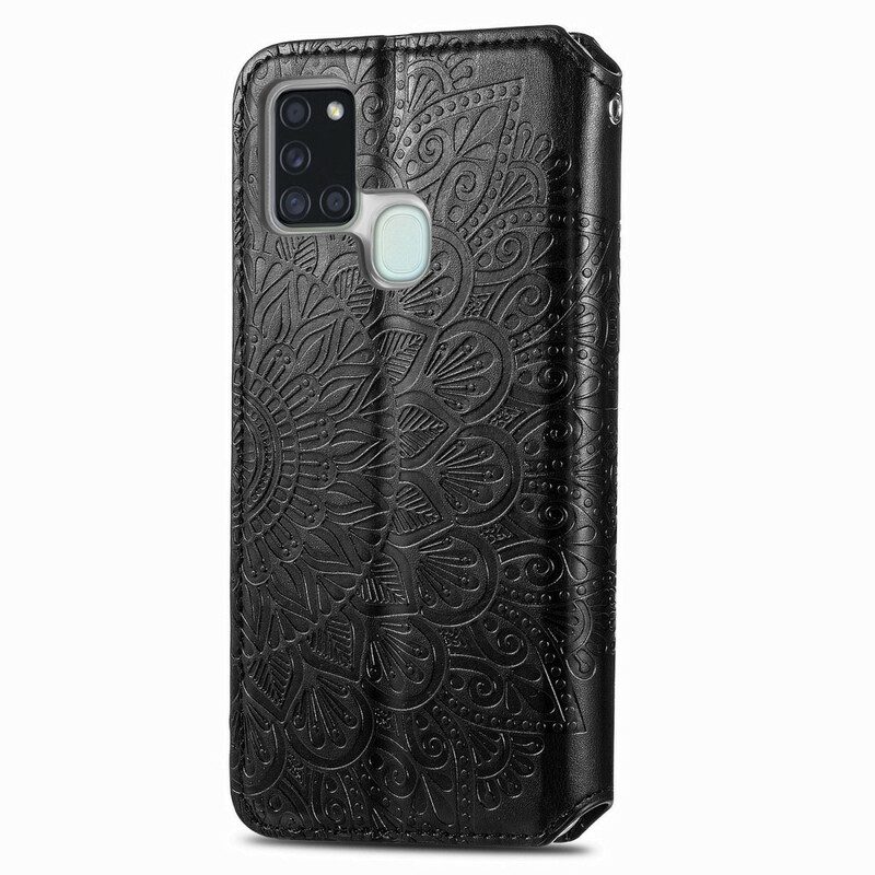 Folio-fodral För Samsung Galaxy A21s Läderfodral Mandalas