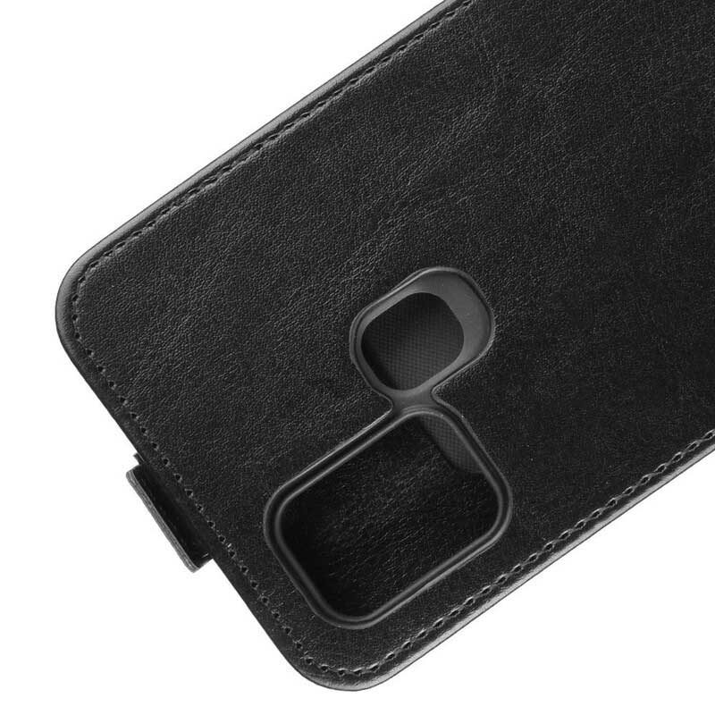 Folio-fodral För Samsung Galaxy A21s Läderfodral Vikbar Lädereffekt