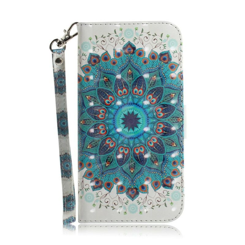 Folio-fodral För Samsung Galaxy A21s Med Kedjar Masterful Strappy Mandala