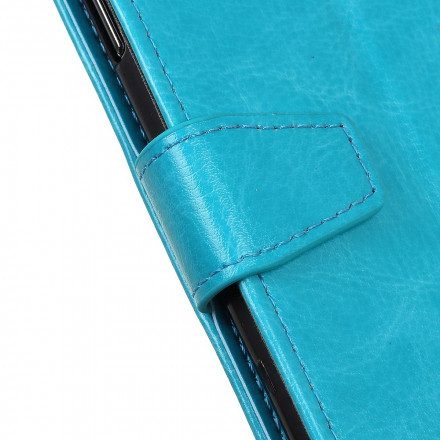 Folio-fodral För Samsung Galaxy A22 4G Enkel Glänsande Lädereffekt
