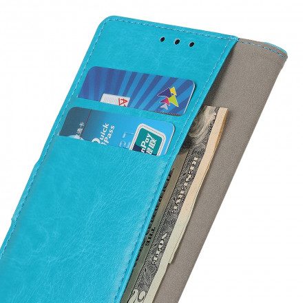 Folio-fodral För Samsung Galaxy A22 4G Enkel Glänsande Lädereffekt