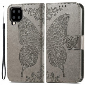 Folio-fodral För Samsung Galaxy A22 4G Halva Fjärilar
