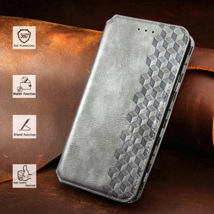 Folio-fodral För Samsung Galaxy A22 4G Läderfodral Diamond Texture Lädereffekt